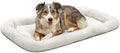 MidWest Homes for Pets QuietTime Dog Bed – White Fleece Bolster, Ultra-Soft and Machine Washable, Fits 42-Inch Crates and Carriers, for Large Breed Dogs