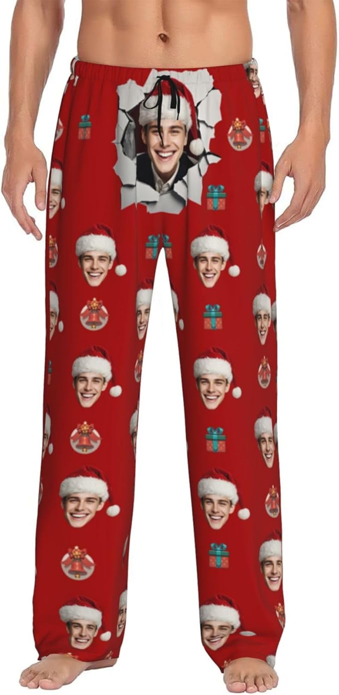 Custom Pajama Pants with Face customized PJ Pants Christmas Valentine gifts for Men Women
