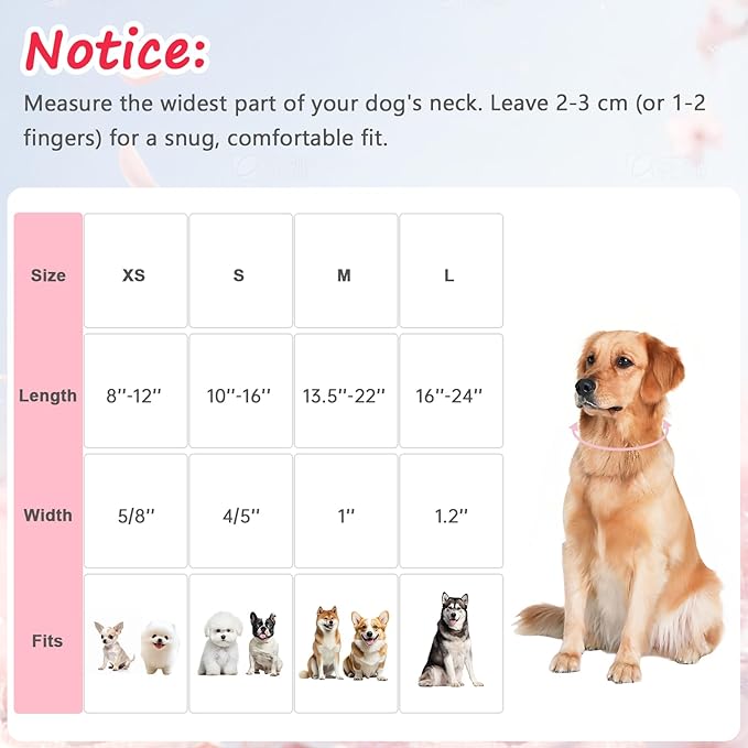 Pink Dog Collar for Small Dogs, Cute Dog Collars Girl Puppy Collar with Strawberry Pattern, Adjustable Cotton Pink Collar Ideal, Daily Photos & Pet Fashion