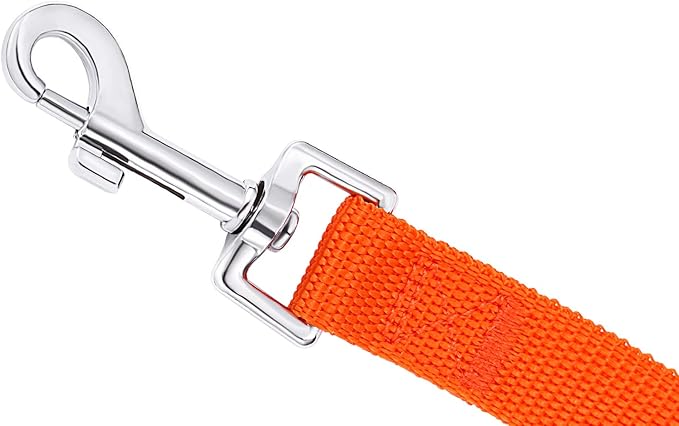 AmaGood Dog/Puppy Obedience Recall Training Agility Lead-15 ft 20 ft 30 ft 50 ft Long Leash-for Dog Training,Tie Out,Play,Safety,Camping (50feet, Orange)