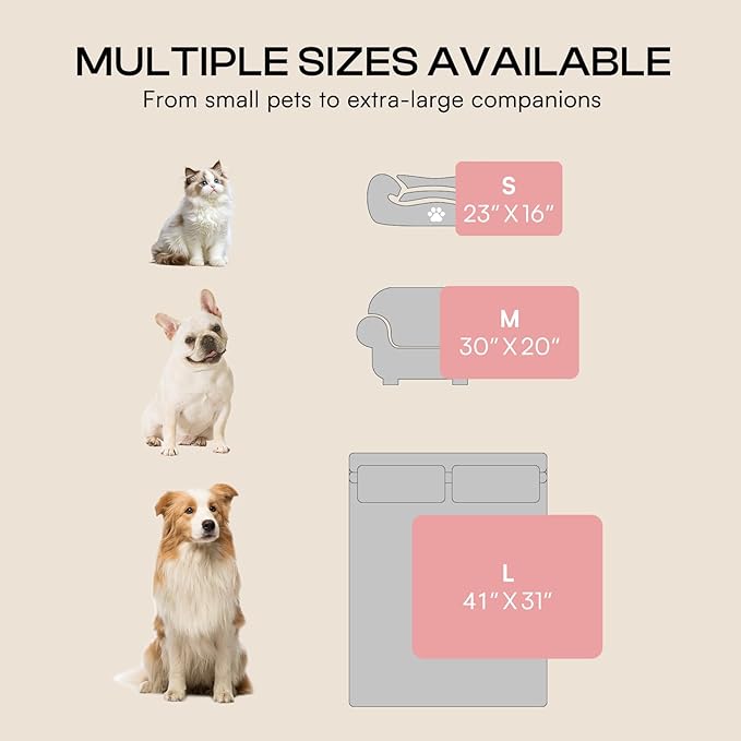 LINENLUX 1 Pack 3 Soft Fleece Dog Blanket for Pet Washable Warm Cat Puppy Fluffy Calming Flannel Beige/Pink/Grey Small