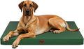 Outdoor Extra Large Dog Bed, Jumbo Waterproof Dog Bed for Large Dogs, Orthopedic Egg Crate Foam Pet Mat with Removable Oxford Cooling Cover, Dark Green