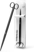 UNS Aquascaping Tools - Stainless Steel, Rust Resistant, Freshwater Planted Tank, Saltwater Reef Aquarium Maintenance Accessory - Trimming Stems & Carpets, Coral Cutting - Straight Scissors, Black