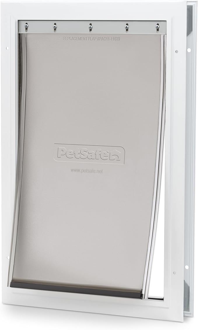 PetSafe Freedom Aluminum Pet Door - Easy Installation Heavy Duty Dog & Cat Door with Magnetic Tinted Flap - Long-Lasting Pet-Friendly Design - Large - for Dogs Up to 100 lb
