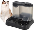 Gravity Pet Feeder and Water Dispenser Set, Automatic Dog Feeder and Dog Water Dispenser for Dogs Cats Pets Animals Large Capacity (Black)