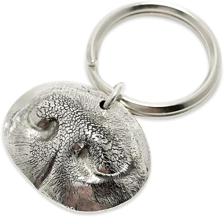 Custom Silver Pet Nose Keyring