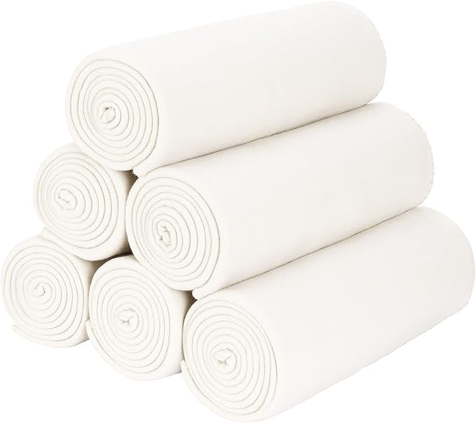 Fleece Throw Blankets Bulk Fleece Blankets Solid Wholesale Lightweight Warm Soft for Pet Bed Sofa Couch Office Wedding Gifts Travel Seasons White 50x60 Inches Pack of 6