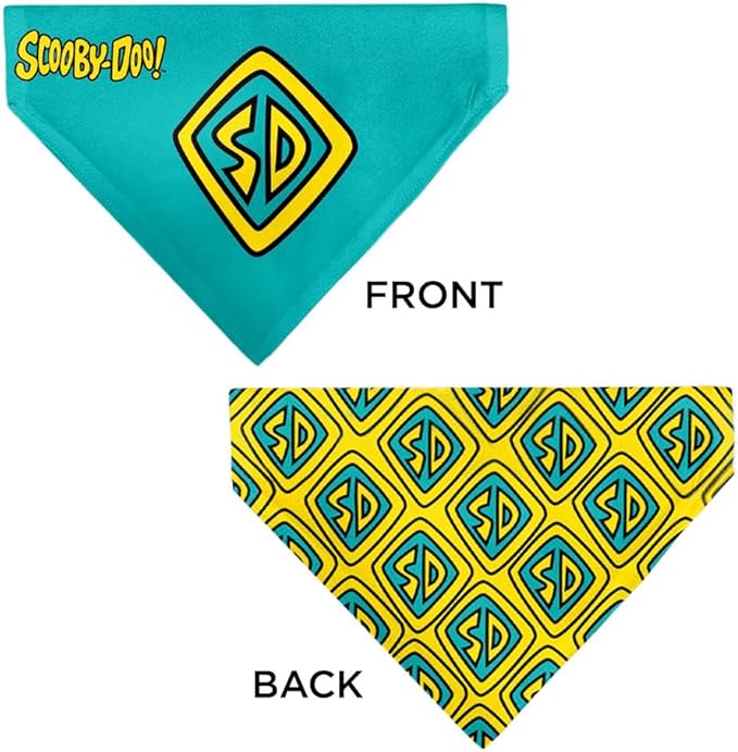 Buckle-Down Pet Bandana, Scooby Doo, Blue/Yellow, One Size, Polyester