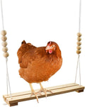 1 Pack Wooden Chicken Swing Toy, Rooster Swing for All Kinds of Birds, a Rooster Chicken, Even a Parrot