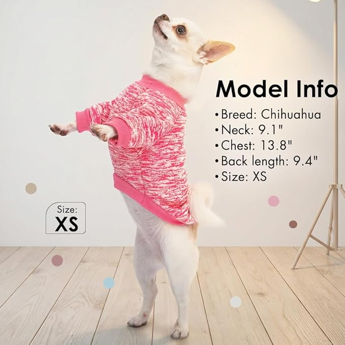 1 Pc Dog Sweaters for Small Dogs Girl Boy Winter Fleece Clothes Warm Soft Dog Sweatshirt Outfit for Dogs Cats Pet Apparel