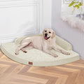 Large Orthopedic Dog Bed with Sides XXL Dog Beds with Removable Washable Cover Non-Slip Waterproof Pet Bed for Extra Large Dogs - Beige XXL