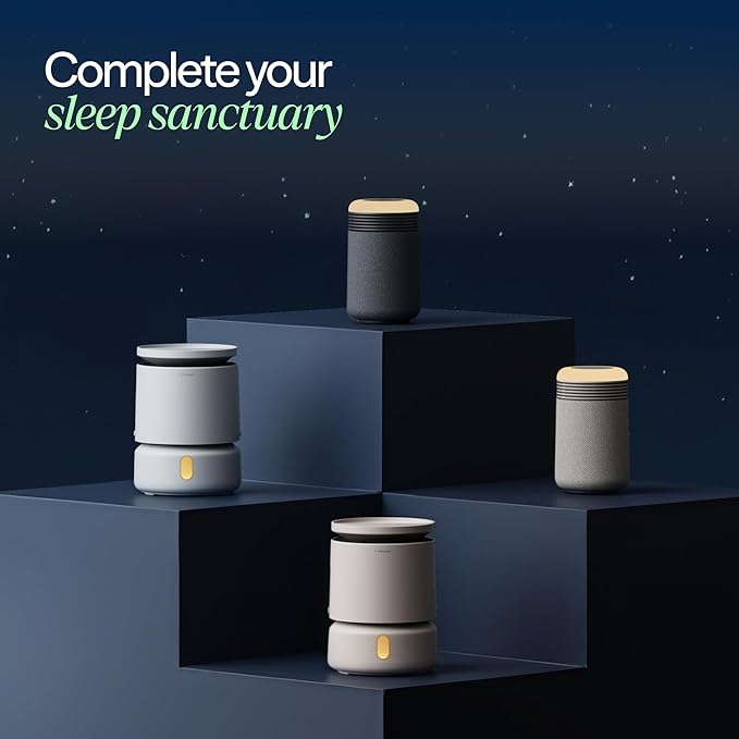 BLUEAIR Purifier for Bedroom - Mini Restful - Sunrise Clock with HEPASilent Filtration and Wake Up Light - Cleans Air and Supports Circadian Rhythm - USB-C and App Connectivity, Beige