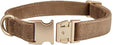 Soft Cotton Dog Collar with Metal Buckle Adjustable Heavy Duty Comfy Corduroy Collars for Small Medium Large Dogs,Brown,Medium
