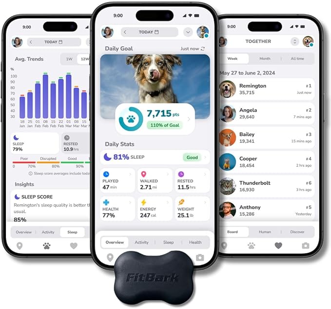 FitBark 2 Dog Activity Monitor | Health & Fitness Tracker for Dogs | Waterproof, Small & Leightweight (10 g) | Not a GPS Tracker