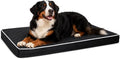 Orthopedic Dog Beds for Extra Large Dogs Waterproof Pet Kennel Pad with Removable Washable Cover and Non-Slip Bottom, 47x29 Inch, Black