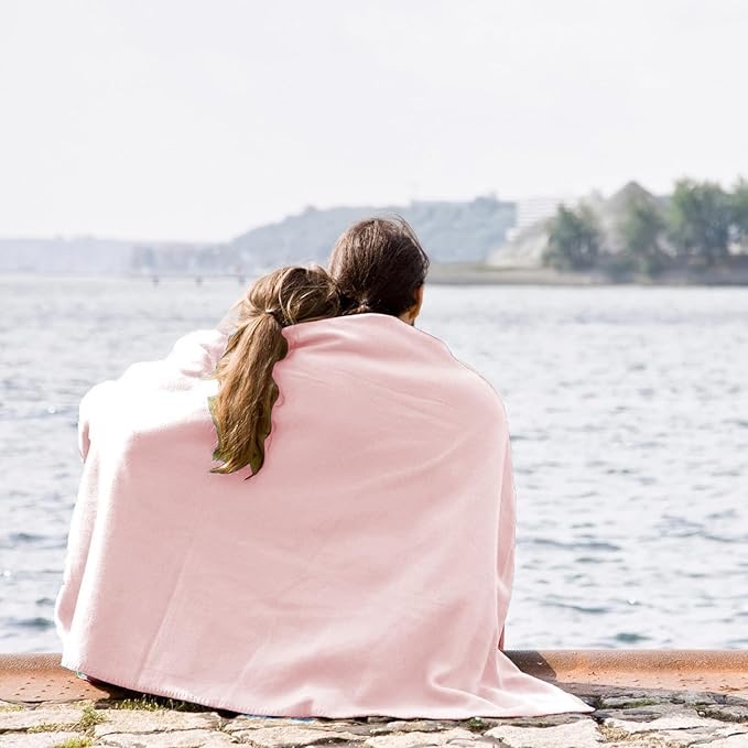 Fleece Throw Blankets Bulk Fleece Blankets Solid Wholesale Lightweight Warm Soft for Pet Bed Sofa Couch Office Wedding Gifts Travel Seasons Assorted #11 50x60 Inches Pack of 6
