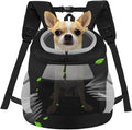 SMONT Dog Backpack Carrier Pet Lightweight Dog Carrier Backpack Small Dog Front Backpack Breathable Dog Carriers for Small Dogs with Safety Belt for Outdoor Hiking Travel Use S (2-7 lbs) Black