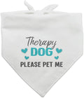 GRAPHICS & MORE Therapy Dog Please Pet Me with Hearts Dog Pet Bandana - White