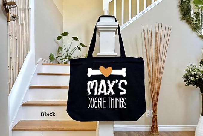 Custom Pet Bag, Custom Dog Mom Gift, Dog Owner Gift, Dog Lover Gift, Gift For Dog Mom, Personalized Dog Tote Bag, Cotton Canvas Tote