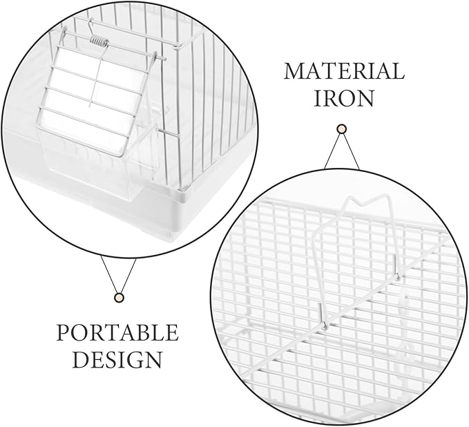 DECHOUS Metal Bird Cage Portable Parrot Carrying Cage Handheld Wire Bird Travel Carrier