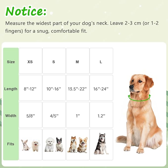 Medium Dog Collars for Male Dogs, Boy Dog Collars with Dinosaur Pattern，Adjustable Cotton Green Collar for Puppy Dog，Ideal, Daily Photos & Pet Fashion Accessory