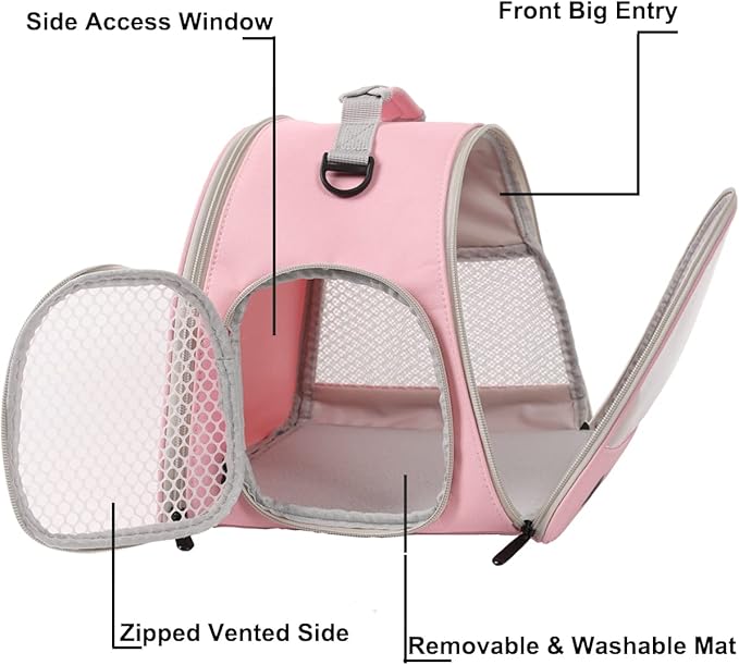 Bearded Dragon Carrier,Lizards Cage,Hamster Outdoor Used,Small Animal Travel Carrier for Sugar Glider Hedgehog Rat Parrot Bird Guinea Pig, Portable Guinea Pig Travel Carrier for Two