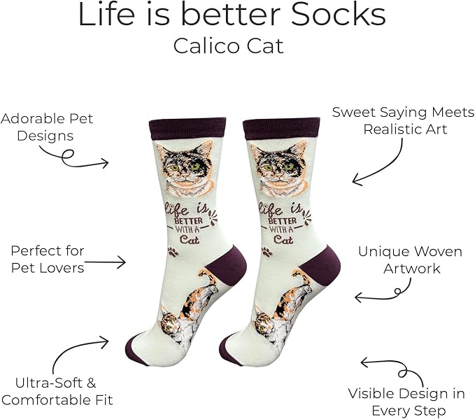 E&S Pets Pet Lover Socks - Dog & Cat Socks - Unisex Novelty Gifts