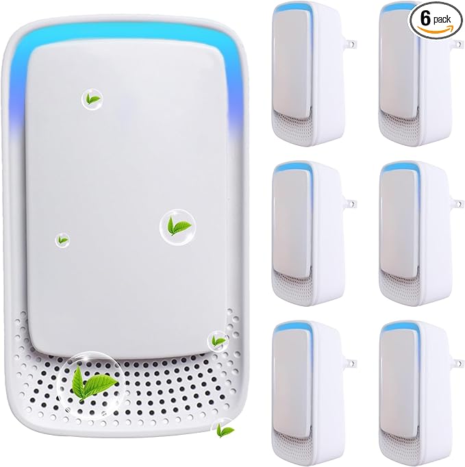 2026 New 6 Pack Plug In Air Ionizers-Negative Ion Air Purifier for Home Silent Work Air Cleaner for Bathroom,Living Room,Office,Kitchen,Pet Room,Portable Ionic Air Purifier for Bedroom(6)
