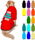 Custom Dog Clothes with Photo Name Logo Personalized Dog Sweaters for Small Medium Large Dogs Breathable Warm, Red, M