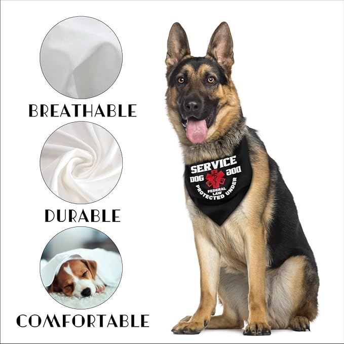 Dog Bandana, Service Dog Bandana, Dogs Scarf Classical Printing, Dogs Scarf Accessories, Doggy Kerchief Pet Kerchief, Christmas Birthday Thanksgiving Doggy Gift C01