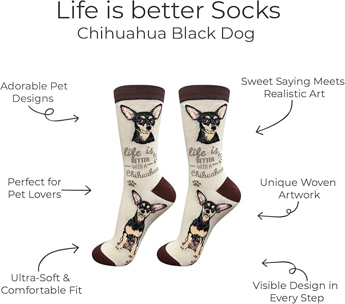 E&S Pets Pet Lover Socks - Dog & Cat Socks - Unisex Novelty Gifts