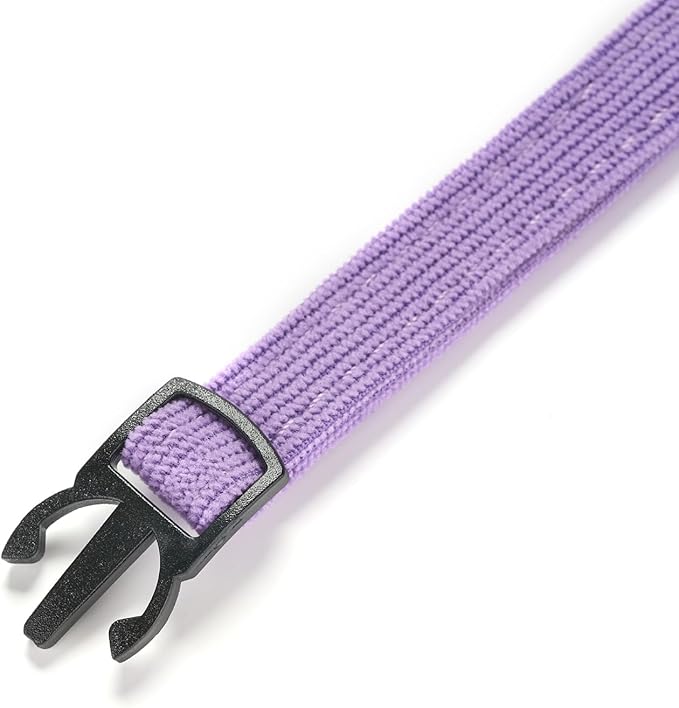 Soft Corduroy Cat Collar with Bell and Bowtie, Safety Breakaway Clasp, Adjustable for Kitten and Cats Purple Color.