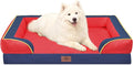 Comfort Expression Orthopedic Dog Bed for Large Dogs 36x27 Inch, Waterproof Egg Crate Foam Large Pet Bed with Removable Bolsters, Dog Couch with Washable Cover & Non-Slip Bottom, Kansas