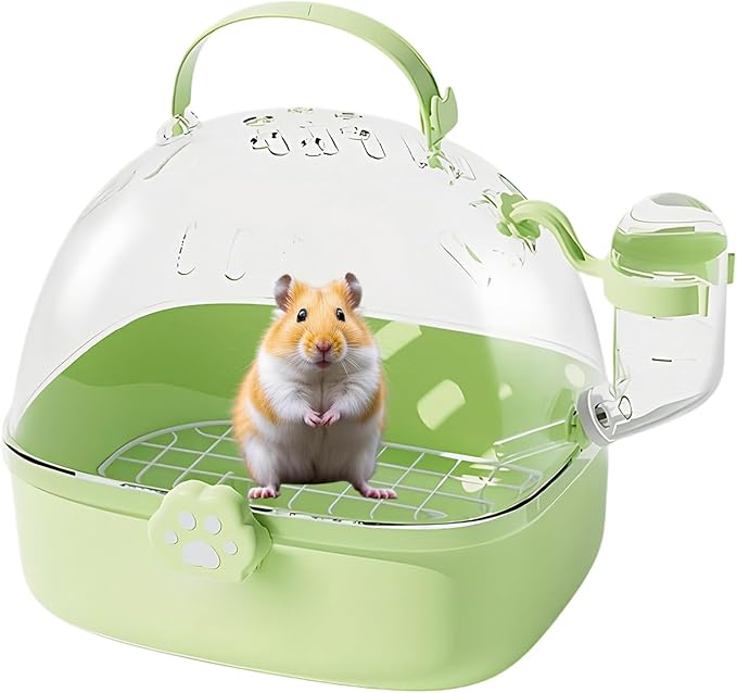 Bird Carrier Cage - PVC Small Animal Carrier with Water Bottle - Pet Bird Carrying Supplies Spacious Design for Sparrow Macaws Conures Chinchillas Budgies Cockatiels Parakeet Hedgehog