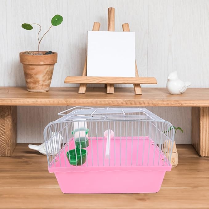 Portable Bird Travel Cage for Small Birds Parrots Lovebirds with Perch Food Box Water Dispenser 9.29X6.57X9.29 Inches