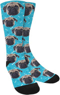 Custom Face Socks, Personalized Dog Lover Pet Photo Picture on Socks Unisex Athletic Crew Socks for Men Women