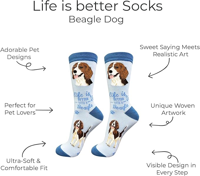 E&S Pets Pet Lover Socks - Dog & Cat Socks - Unisex Novelty Gifts