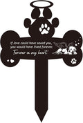 Pet Grave Markers Dog - Pets Memorial Stone Decorations Cemetery Headstones Decor Graveyard Remembrance Graveside Metal Stake Sign for Outdoors Yard