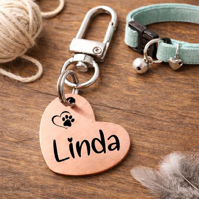 Ultra Joys Dog ID Tag, Custom Dog Tag Personalized Cat Tag, Pet ID Tag, Brushed Stainless Steel Dog Cat Tag, Custom Your Own