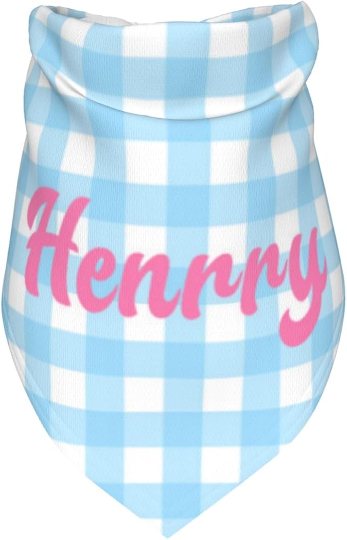 Custom Pet Scarf Personalized Dog Bandana with Name Personalized Add Your Text Bibs Triangle Head Scarfs Gift for Small Medium Large Dogs Cats Baby Puppy Pets Accessories