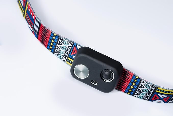 MS-5 Automatic Pet Door Collar, Genuine High Tech Pet Brand Dog Collar for Power Pet Doors - Deluxe Strap (Tribal, Medium) - DC-TBL-MS5-M
