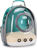 Bubble Cat Carrier Backpack Transparent Pet Carrier Backpack for Small Puppy and Bunny (Green, Backpack)