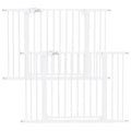 Babelio Baby Gate, 29-48 Inch Auto Close Pet Gate PressGuard P7, Easy Install Pressure-Mounted Safety Gate, Extra Wide Pet Gate for Stairs and Doorways, 2 Pack White
