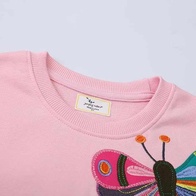 Toddler Baby Girls Cotton Sweater, Long Sleeve Crewneck Sweatshirt Pullover Kids Warm Clothing for Fall Winter