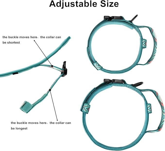 DAGANXI Tactical Dog Collar, Adjustable Military Training Nylon Dog Collar with Control Handle and Heavy Metal Buckle for Medium and Large Dogs, with Patches and Airtags Case (M, Green Arrow)
