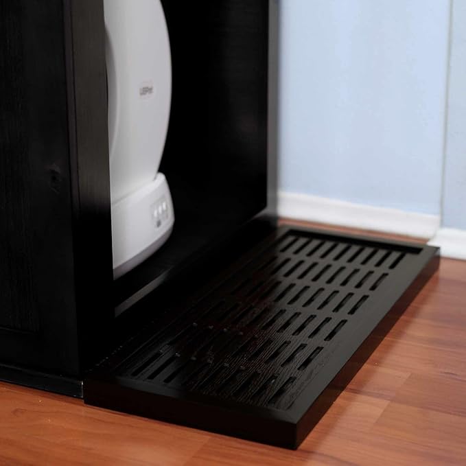 Refined Self Cleaning Litter Box Cabinet-Litter Catch Espresso