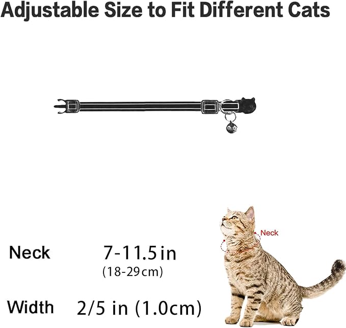 Breakaway Cat Collar with Airtag Holder,Kitten Collar with Apple Air Tag Holder and Bell for Girl Boy Cats, 0.4 Inches in Width and Lightweight. (Green Daisy)