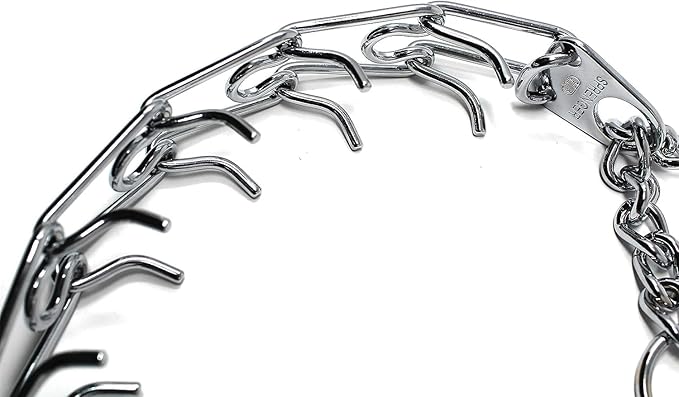 Herm Sprenger Prong Dog Training Collar, 3.2mm x 23in Medium, Ultra-Plus Chrome Plated Steel Pet Pinch Collar No-Pull Collar for Dogs Anti Pull Training Collar Made in Germany