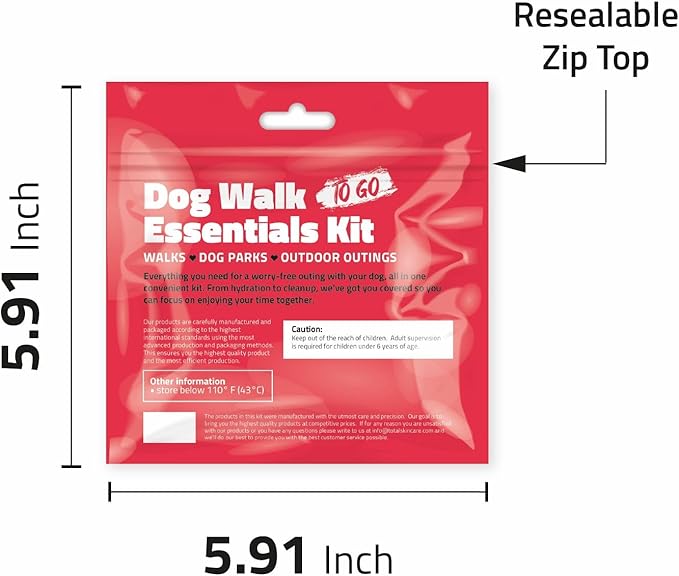 pH Advantage Pet Travel Essentials – Single Pack with Dog Treat, Food, Bowl & Poop Bag – Lightweight Grab-and-Go Kit for Walks, Parks, Car Rides & Everyday Use (Purple)