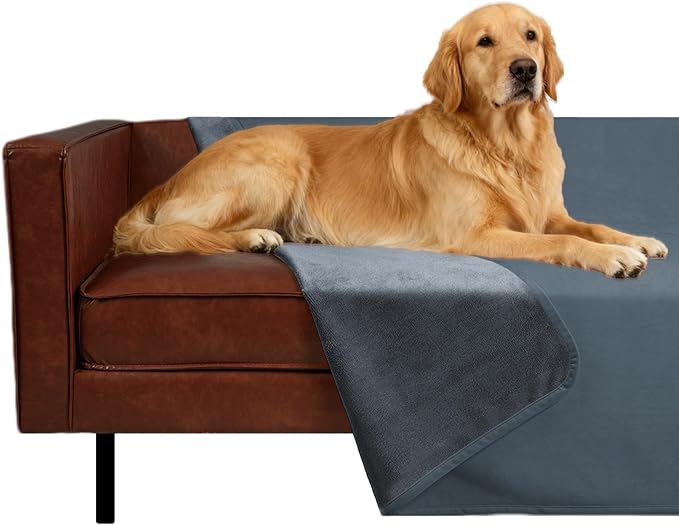 Ameritex Pet Bed Blanket Reversible 100% Waterproof Velvet Super Soft for Sofa and Bed